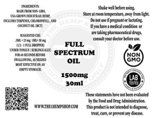 1500mg Full Spectrum Oil