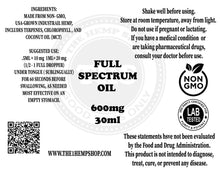 600mg Full Spectrum Oil