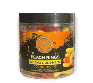 THC-O / Lions mane Extract Peach rings  1500mg