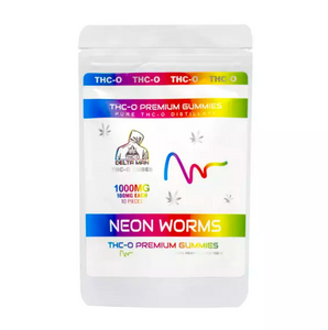 Delta Man THC-O Neon Gummy Worms | 1000mg