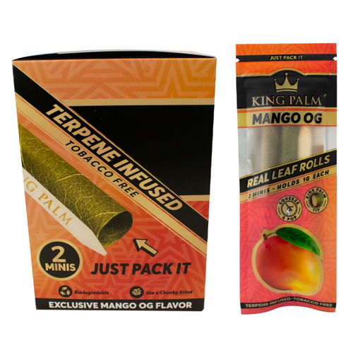 King Palm™  Natural Leaf Mini Rolls Blunt Wraps 85mm - Mango